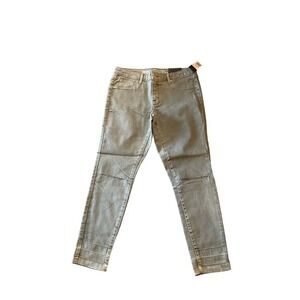 Mossimo Editor Jegging Women's 10 Green Denim Stretch Mid-Rise 5-Pockets Zip Fly